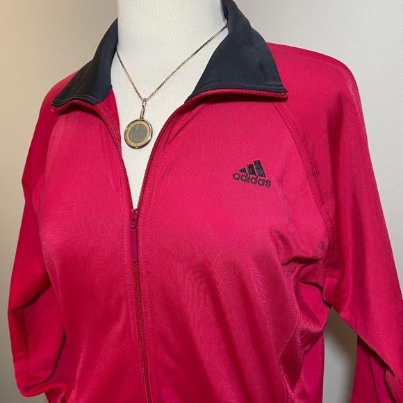 hot pink and black adidas jacket